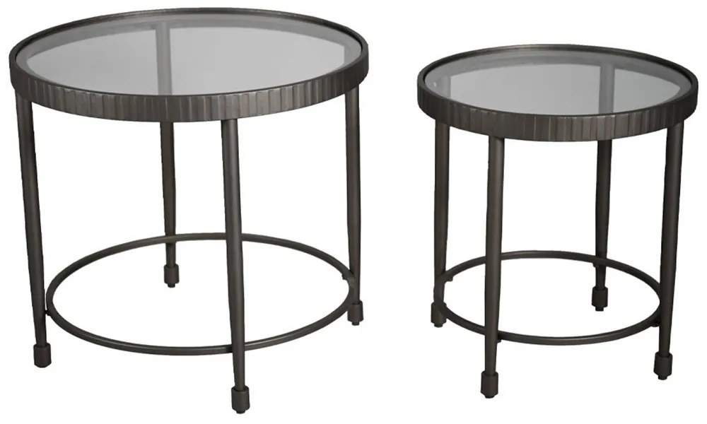 Τραπεζάκια Granaz (Σετ 2Τμχ) 04-1103 65x65x60 Metal