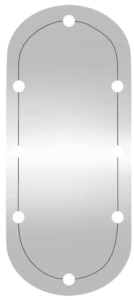 vidaXL Καθρέφτης Τοίχου Οβάλ με Φώτα LED 40 x 90 εκ. από Γυαλί