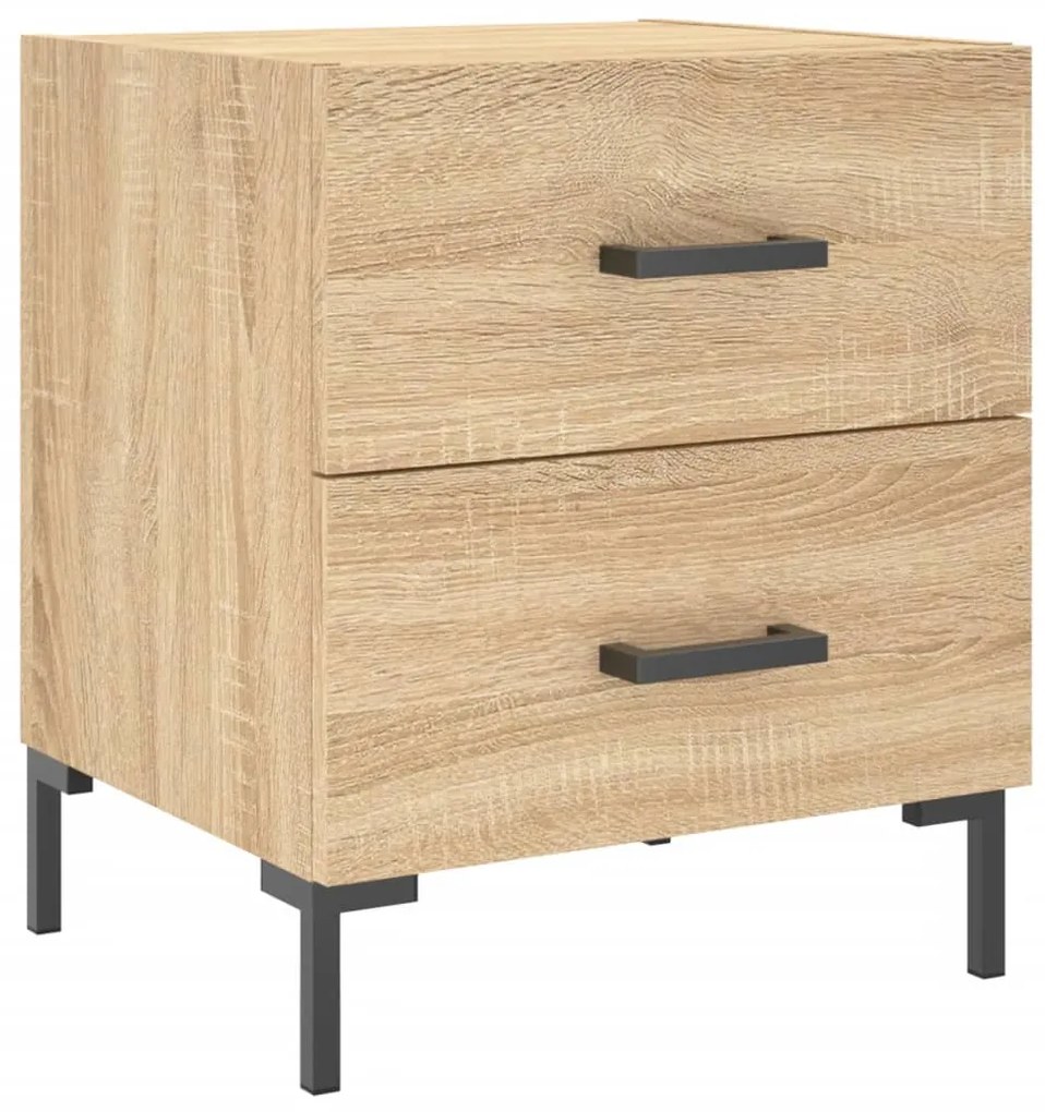 vidaXL Κομοδίνα 2 τεμ. Sonoma Δρυς 40 x 35 x 47,5 εκ. Επεξεργ. Ξύλο