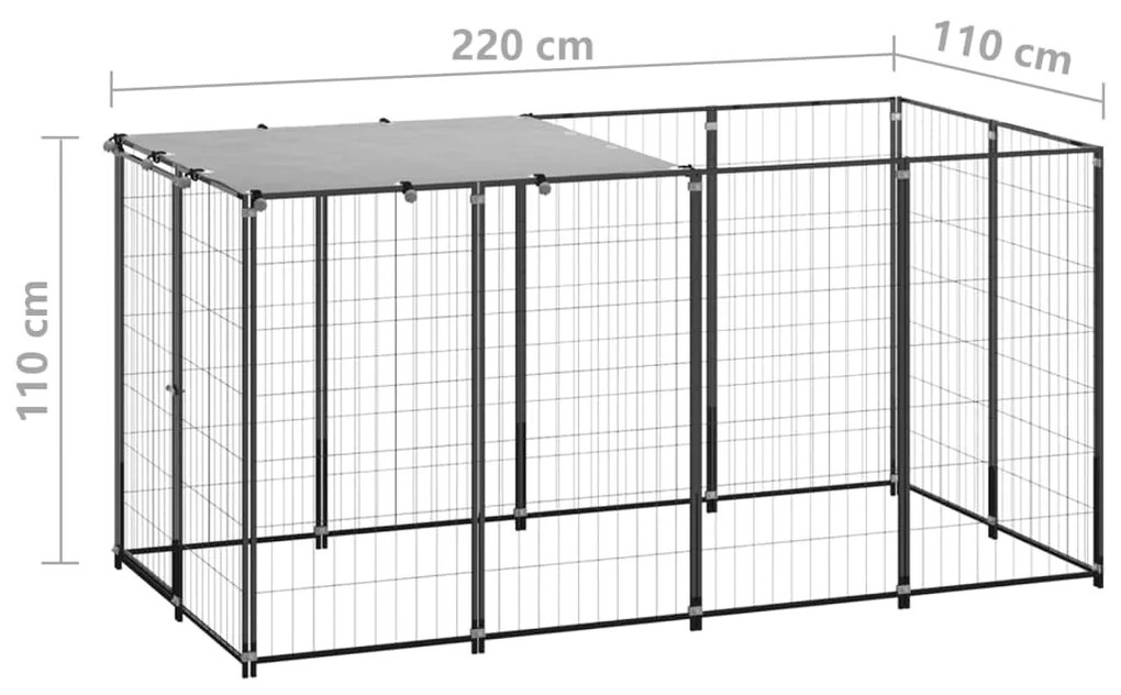 ΣΠΙΤΑΚΙ ΣΚΥΛΟΥ ΜΑΥΡΟ 2,42 M² ΑΤΣΑΛΙΝΟ 3082199