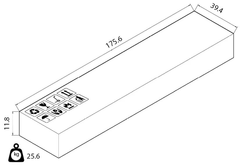 Ξύλινο Έπιπλο Τηλεόρασης TROIS Καρυδί-Μαύρο Μ160xΠ31.2xΥ30