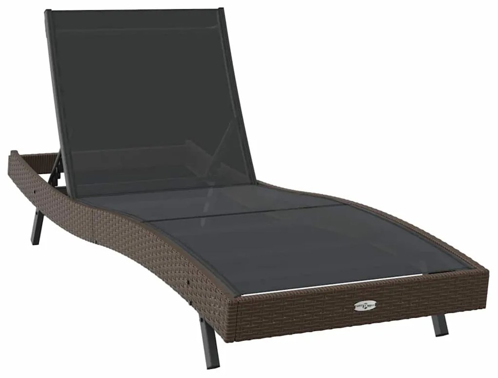 vidaXL Ξαπλώστρα 197 x 70 x 82 εκ. συνθετικό ρατάν