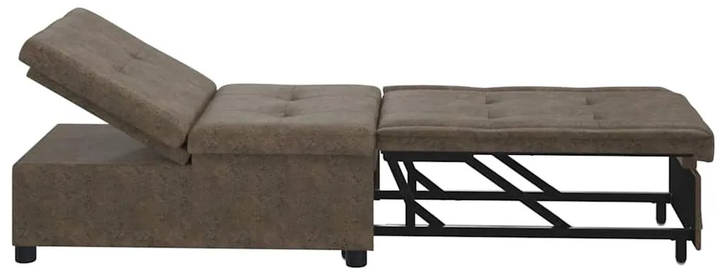 vidaXL Καναπές-Κρεβάτι Σκούρο γκρι 67 x 194 x 38 εκ