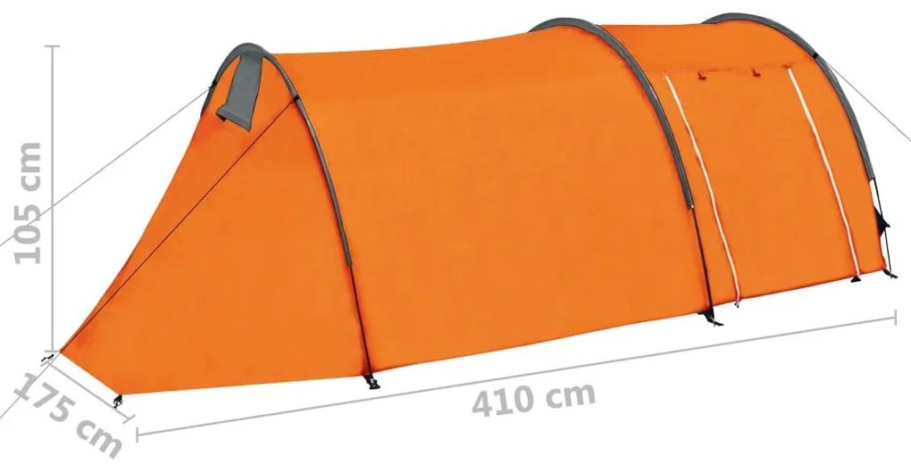 Σκηνή Camping 9 Ατόμων Γκρι / Πορτοκαλί - Γκρι