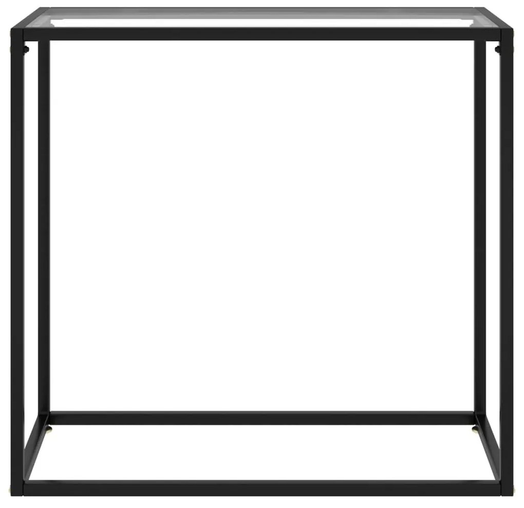 Τραπέζι Κονσόλα Διαφανές 80 x 35 x 75 εκ. από Ψημένο Γυαλί - Διαφανές