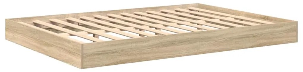 vidaXL Κρεβάτι Βιβλιοθήκης Sonoma Δρυς 140 x 200 cm Επεξεργασμένο ξύλο