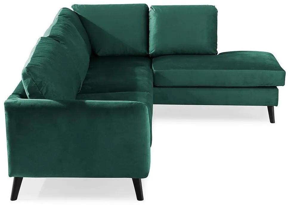 Γωνιακός Καναπές Scandinavian Choice P108, Πράσινο, Μαύρο, 278x196x89cm, 150 kg, Πόδια: Ξύλο | Epipla1.gr
