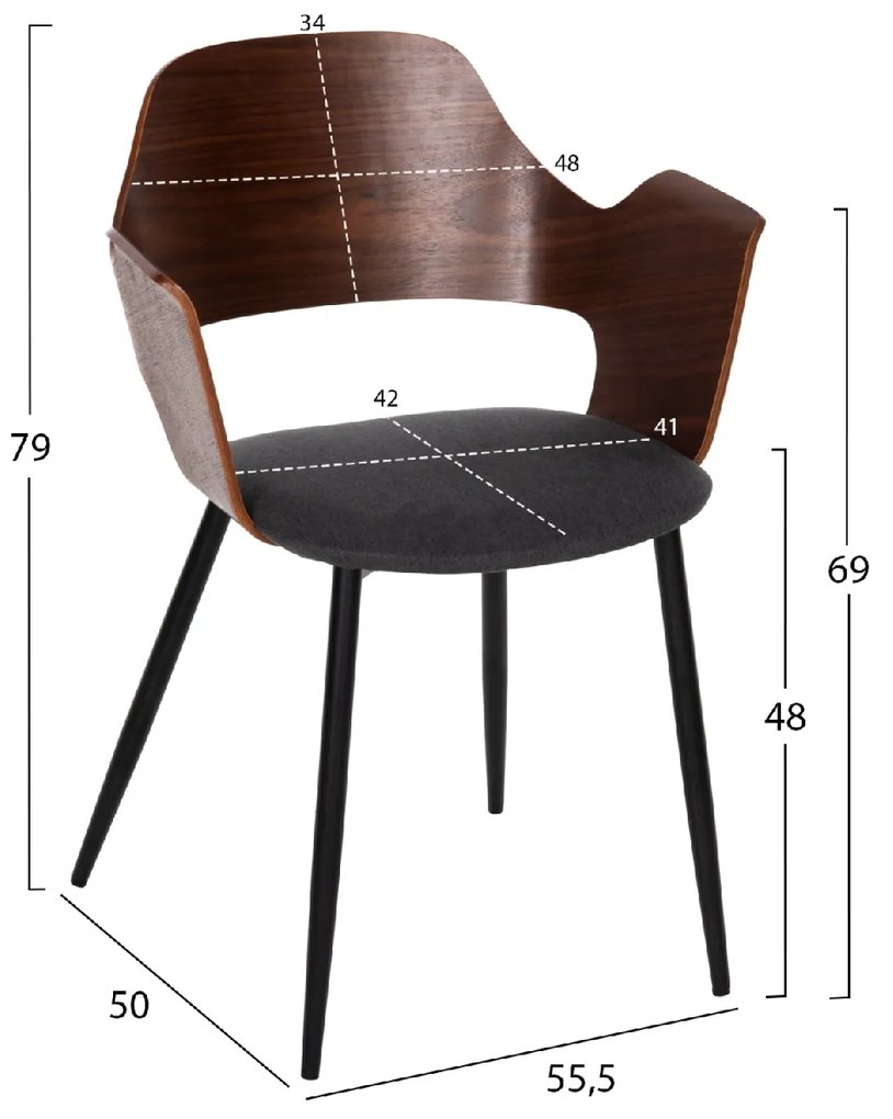 ΣΕΤ ΤΡΑΠΕΖΑΡΙΑ ΕΣΩΤ. ΧΩΡΟΥ 5ΤΜΧ HM11964 ΤΡΑΠΕΖΙ DENTY &amp; 4 ΚΑΡΕΚΛΕΣ VELP