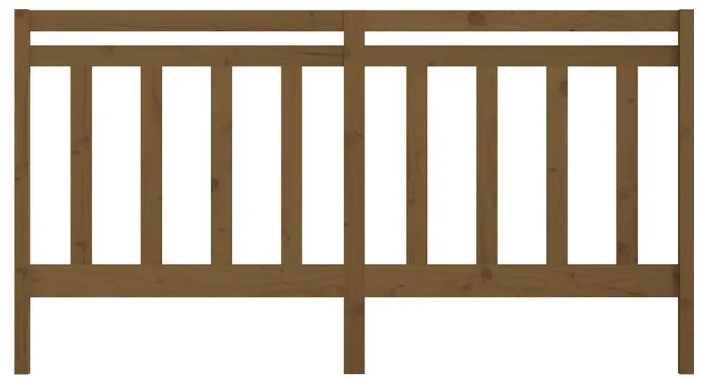 vidaXL Κεφαλάρι Κρεβατιού Μελί 206 x 4 x 100 εκ. από Μασίφ Ξύλο Πεύκου