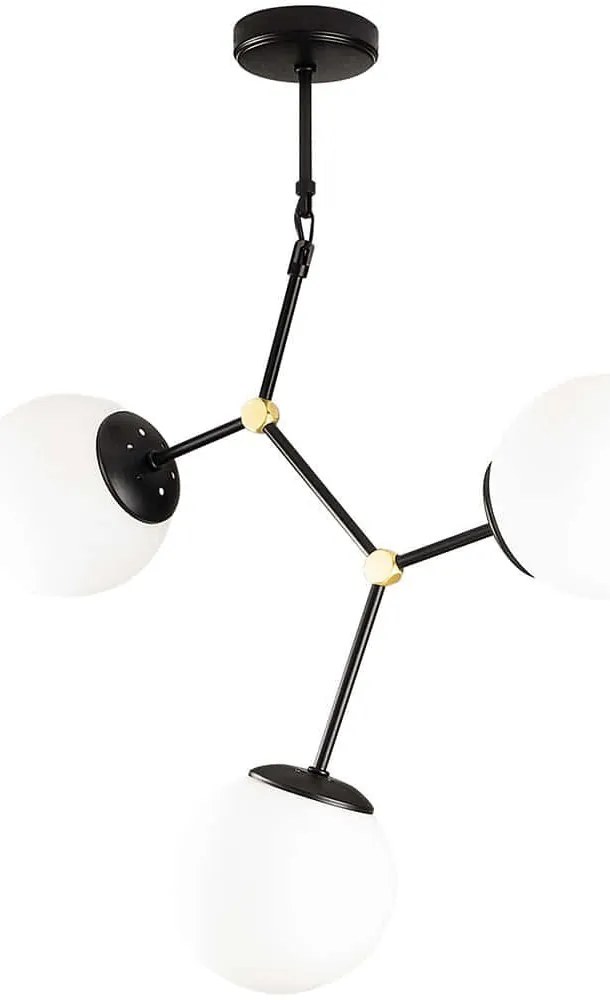 Φωτιστικό Οροφής Damar 892OPV1636 55x15x65cm 3xE27 40W Black-White Opviq