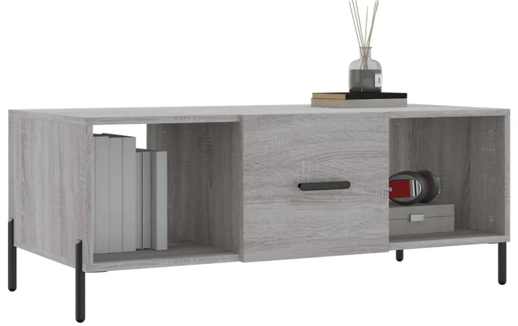 vidaXL Τραπεζάκι Σαλονιού Γκρι Sonoma 102x50x40 εκ. Επεξεργασμένο Ξύλο
