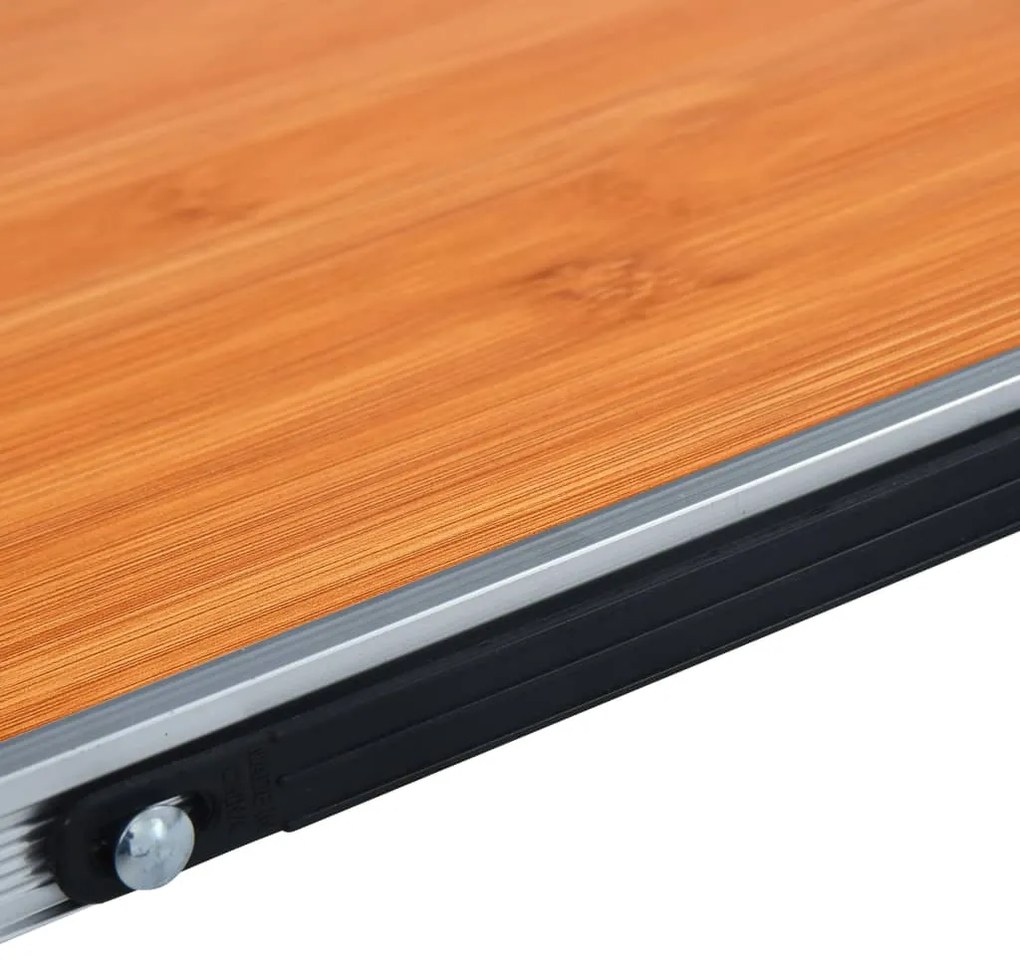 vidaXL Τραπέζι Κάμπινγκ Πτυσσόμενο Καφέ 60 x 40 εκ. Αλουμινίου