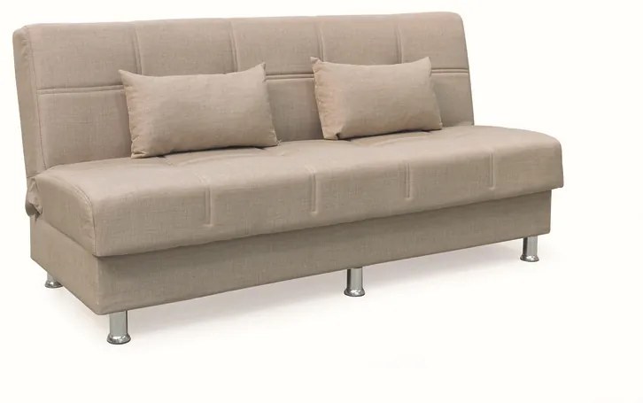FELINA LIGHT BROWN ΥΦΑΣΜΑ 3ΘΕΣΙΟΣ ΚΑΝΑΠΕΣ/ΚΡΕΒΑΤΙ ΜΕ ΑΠΟΘ.ΧΩΡΟ 182X90ΕΚ.