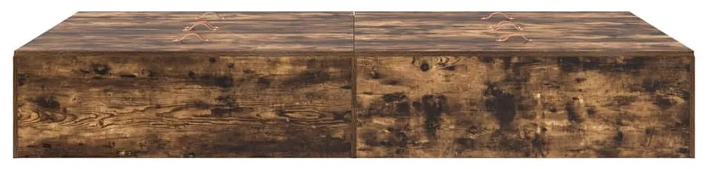 vidaXL Κρεβάτι με αποθηκευτικό χώρο Καπνιστό Δρύς 120 x 190 cm