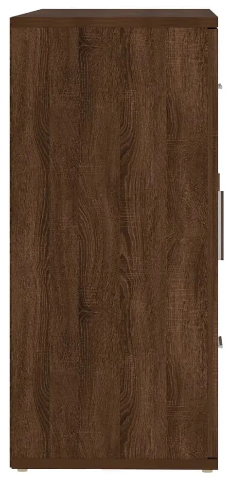vidaXL Μπουφές Καφέ Δρυς 91 x 29,5 x 65 εκ. από Επεξεργασμένο Ξύλο
