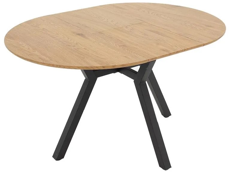 Tραπέζι Frances επεκτεινόμενο MDF sonoma-μαύρο 100-140x100x75εκ 140x100x75 εκ.