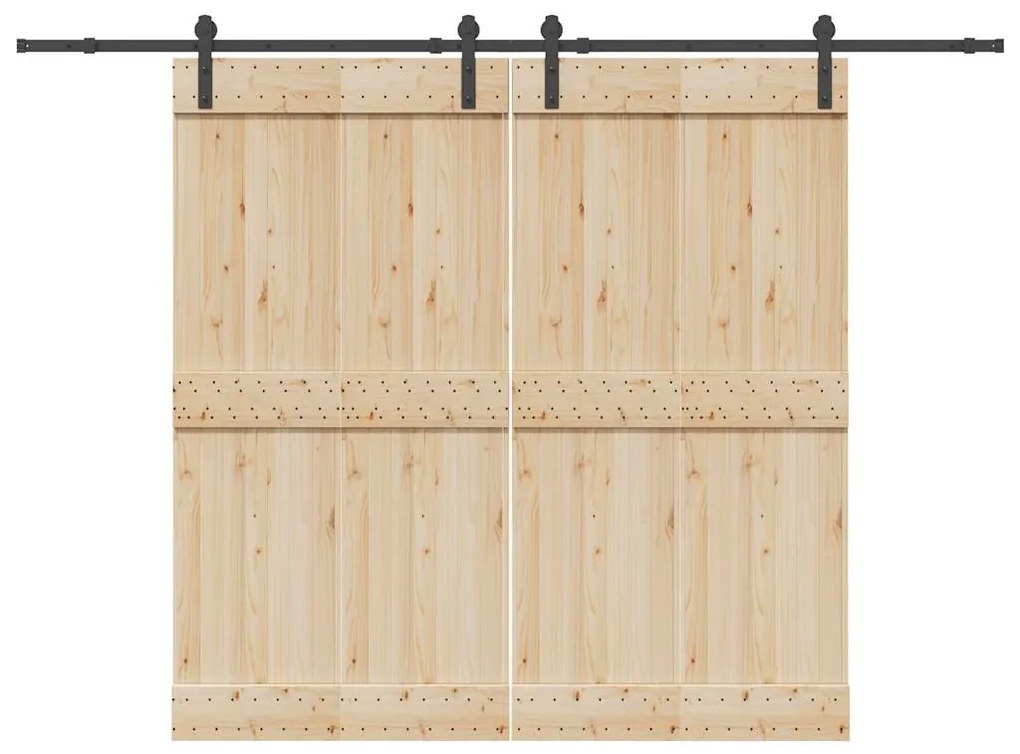 Μηχανισμός Συρόμενης Μεσόπορτας Μαύρος 427 εκ. Ατσάλινος