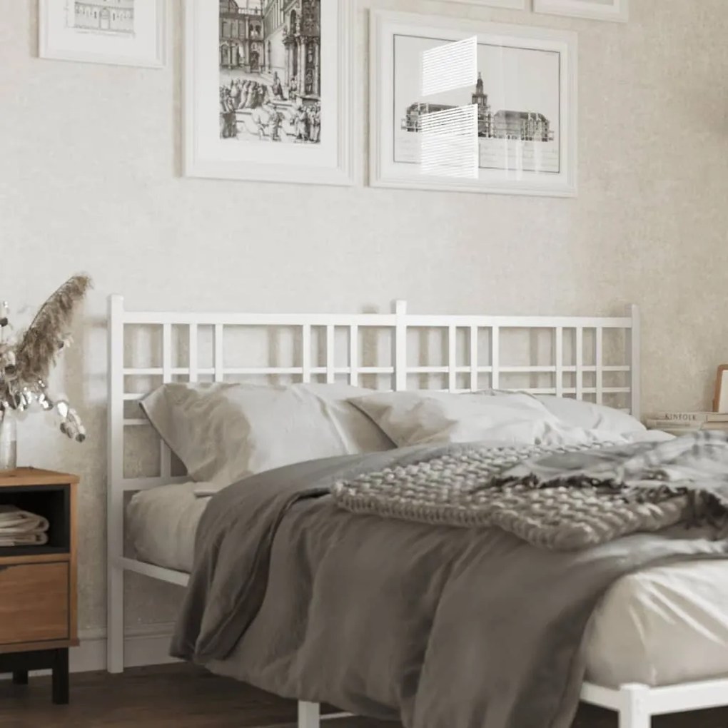 Κεφαλάρι Λευκό 160 εκ. Μεταλλικό