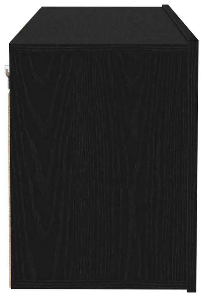 vidaXL Σετ επίπλου τηλεόρασης Επιτοίχιο Μαύρη Οξυά 100 x 30 x 41 εκ.