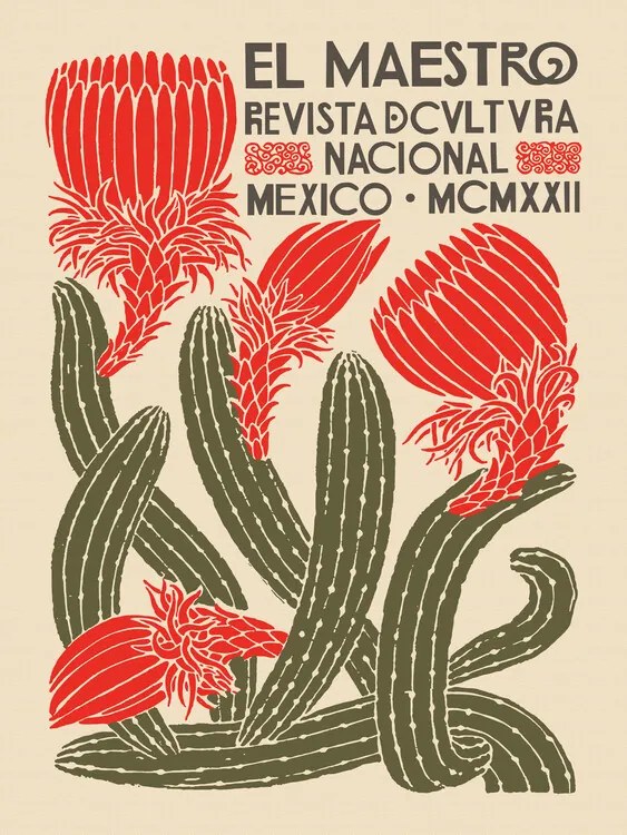 Αναπαραγωγή El Maestro Magazine Cover No.4 (Mexican Art / Cactus)