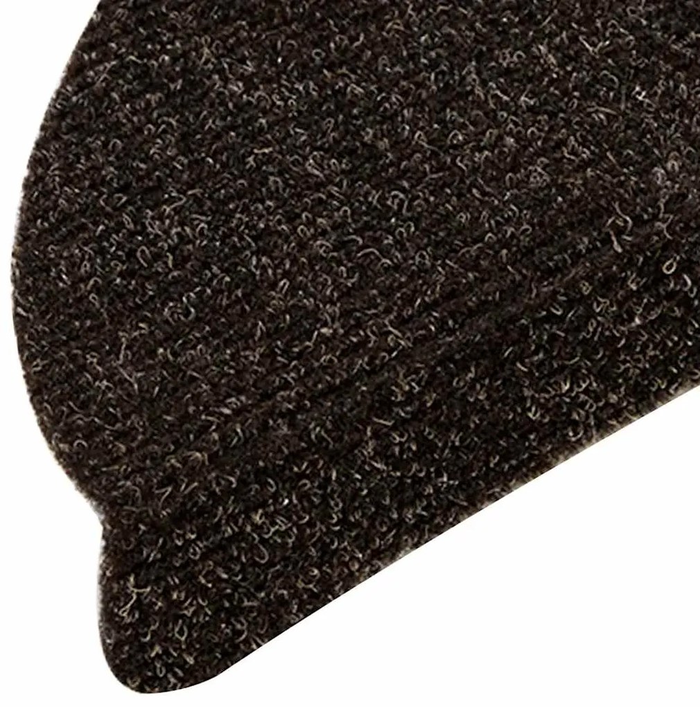 vidaXL Πατάκια Σκαλιών Αυτοκόλλητα 15 τεμ. Σκούρο Καφέ Ημίκυκλα 56x17x3 εκ.