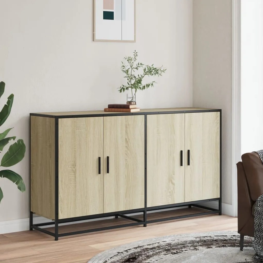 SIDEBOARD SONOMA OAK 134X35X76 CM ΚΑΤΑΣΚΕΥΑΣΜΕΝΟ ΞΥΛΟ 3300816