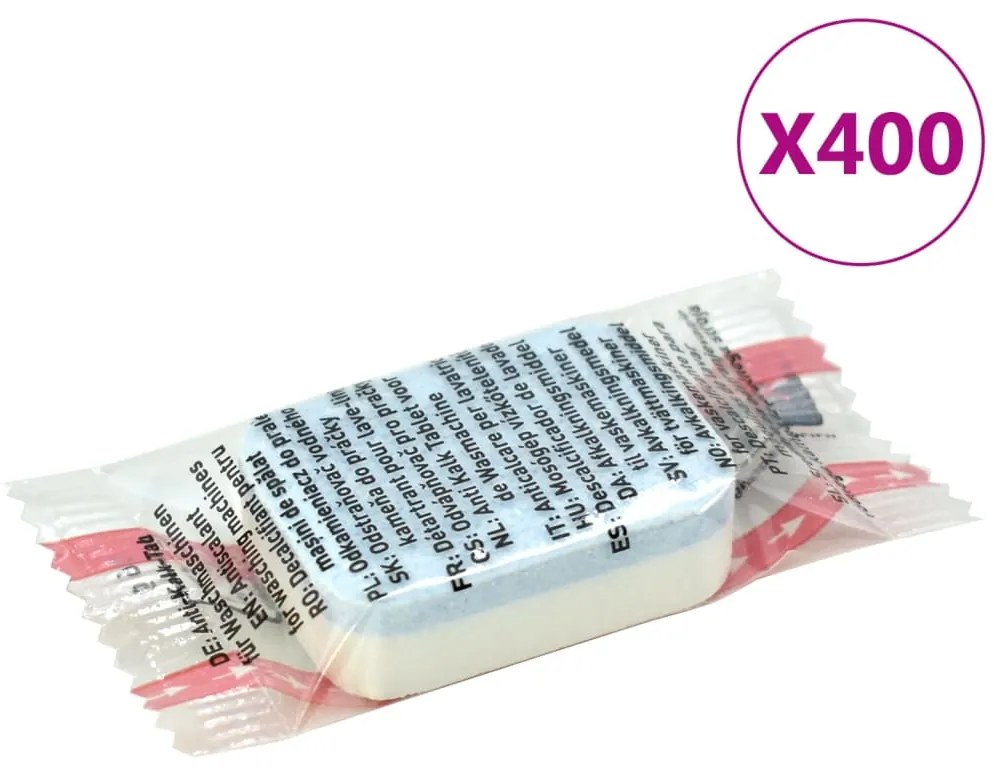 vidaXL Ταμπλέτες Απορ.Πλυντηρίου Ρούχων 400τεμ Αποτροπή Αλάτων/Βρομιάς