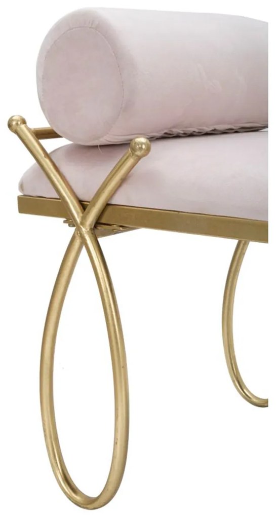 Ταμπουρέ Ροζ/Χρυσό RIBBON 49x112.5x53