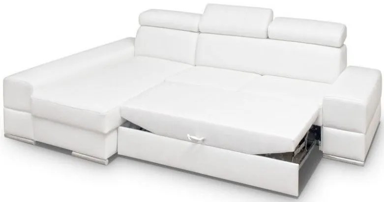 Γωνιακός Καναπές Dren Eco LTHR -Leuko-Αριστερή