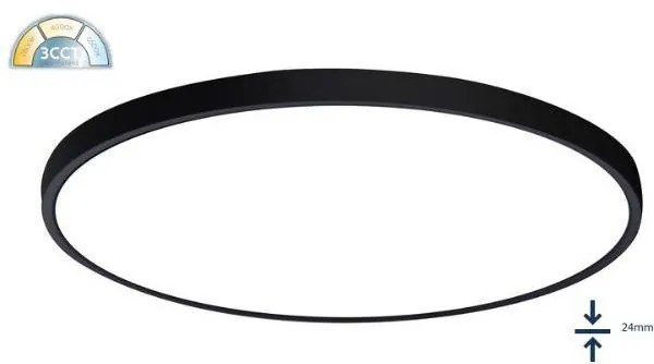 Πλαφονιέρα Οροφής Στρογ LED 3CCT 36W Φ48 Μαύρο 05-00451-2 ΦOS_ME-05-00451-2-Μαύρο 05-00451-2