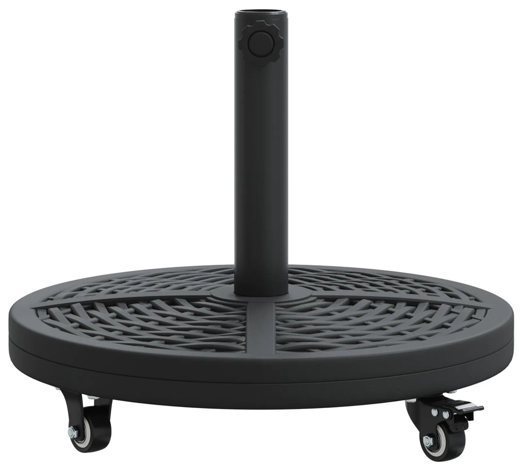 vidaXL Βάση ομπρέλας με ρόδες για στέλεχος Ø38-48 mm 13 kg Στρογγυλή