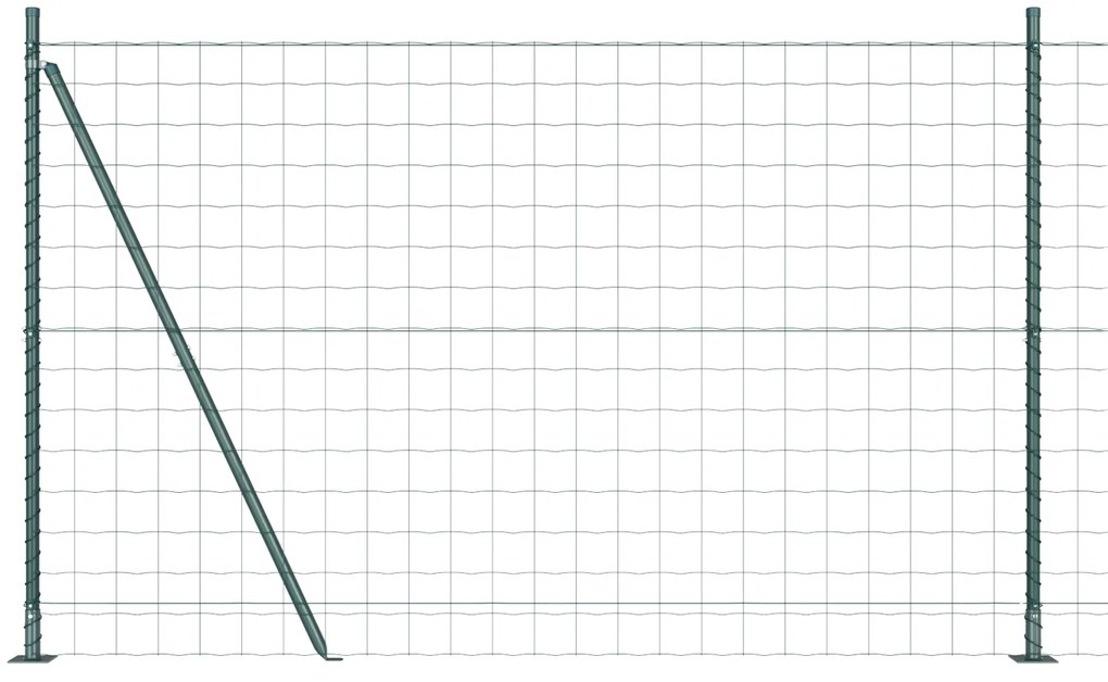 vidaXL Euro Fence με 13 Πρόσθετους Πόλους 1.2x25 μ Γαλβανισμένο Χάλυβα
