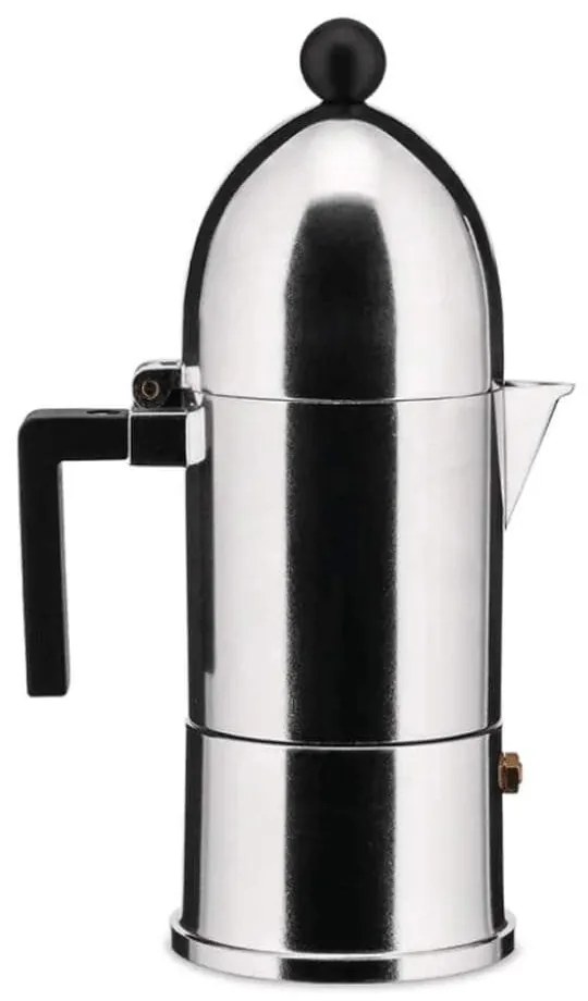 Καφετιέρα Espresso La Cupola A9095/1 B 70ml Silver-Black Alessi Aluminium
