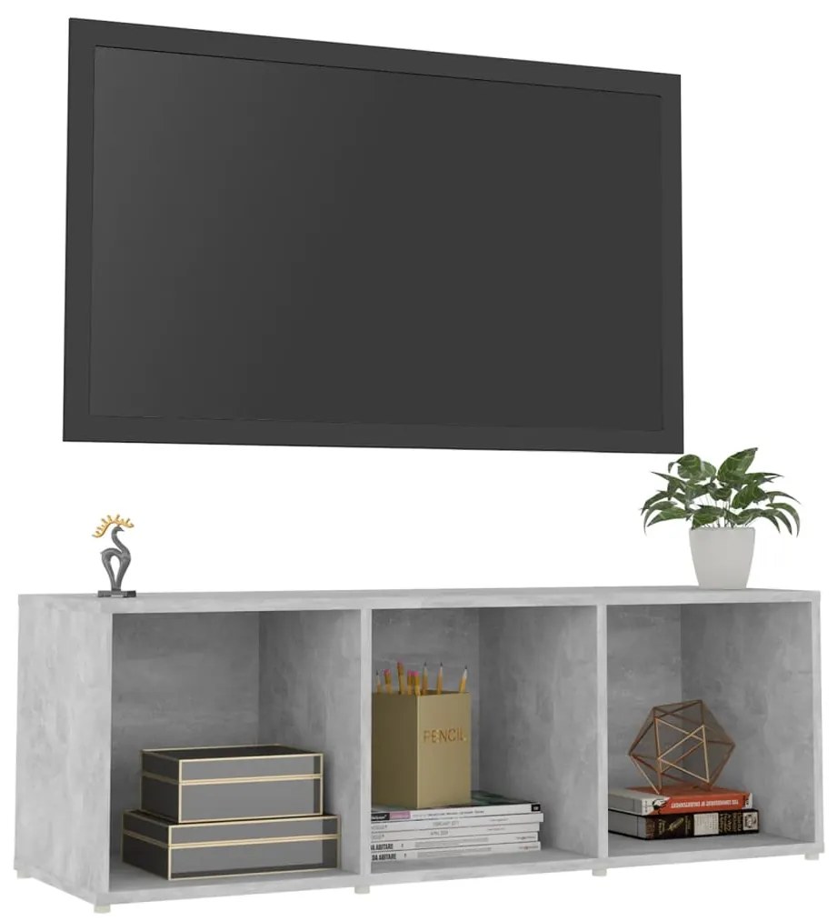 vidaXL Έπιπλο Τηλεόρασης Γκρι Σκυρ. 107 x 35 x 37 εκ. από Επεξ. Ξύλο
