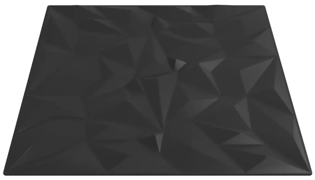 vidaXL Πάνελ Τοίχου 48 Τεμ. Μαύρα Σχ. Αμέθυστου 50x50 εκ. 12μ² από EPS
