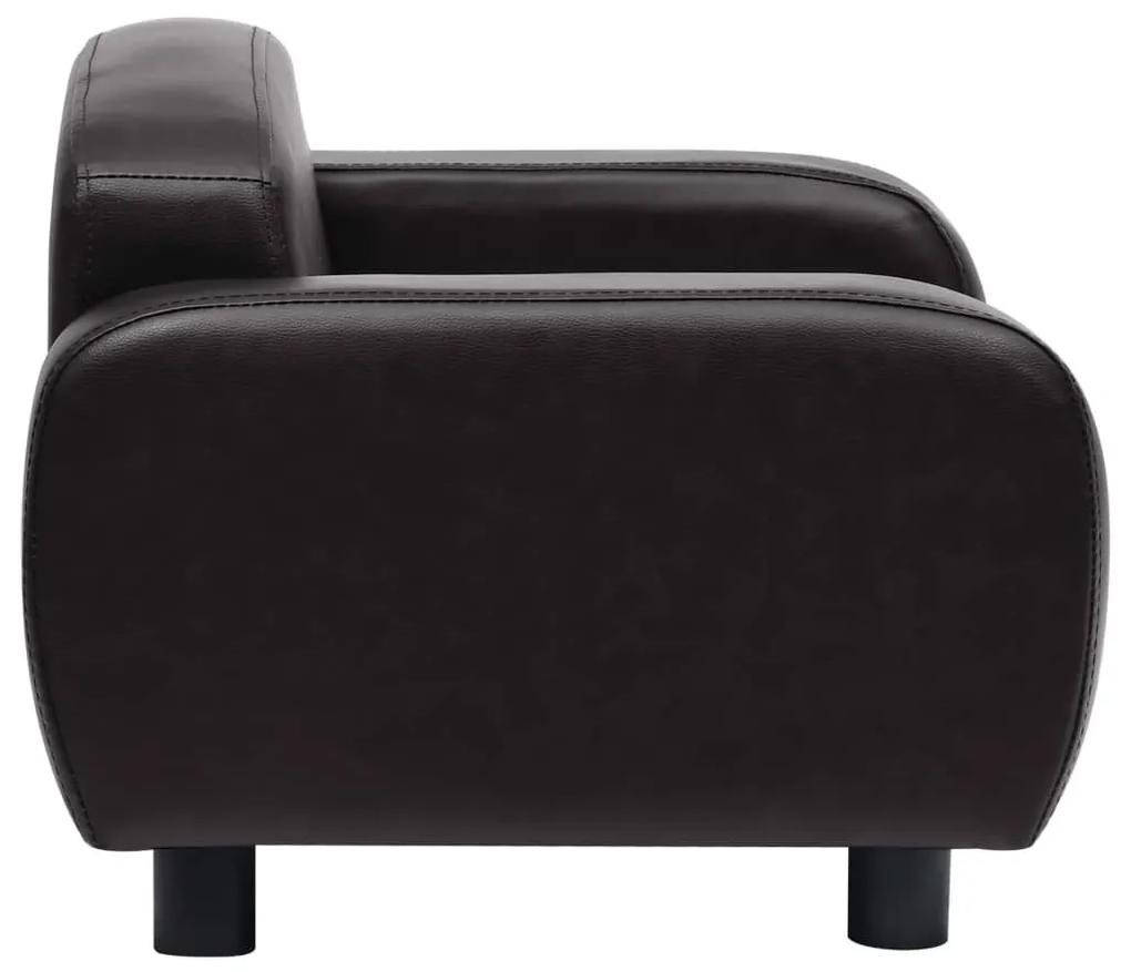 Καναπές-Κρεβάτι Σκύλου Μαύρος 80x50x40 εκ. από Συνθετικό Δέρμα - Μαύρο