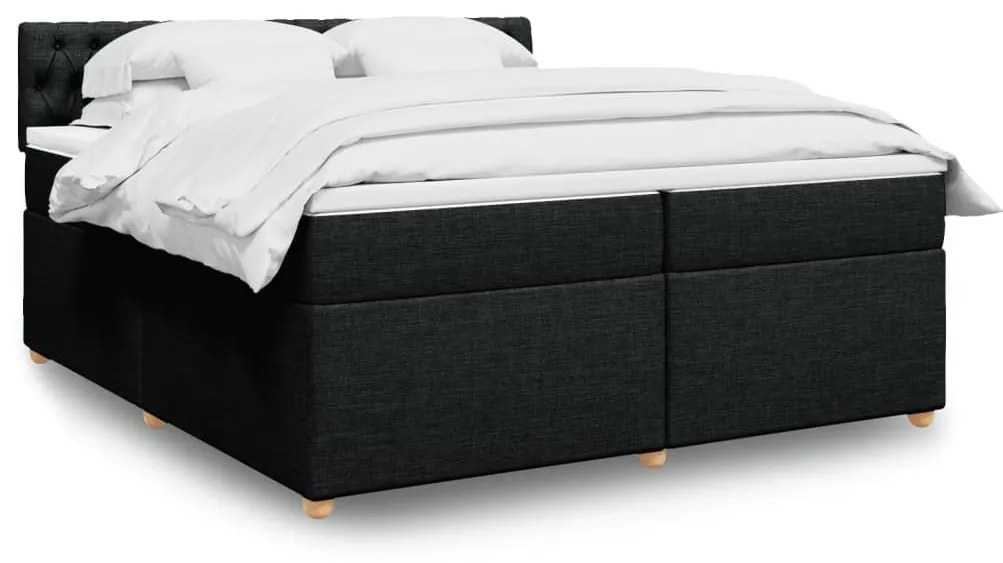 ΚΡΕΒΑΤΙ BOXSPRING ΜΕ ΣΤΡΩΜΑ ΜΑΥΡΟ 200X200 ΕΚ. ΥΦΑΣΜΑΤΙΝΟ 3289096