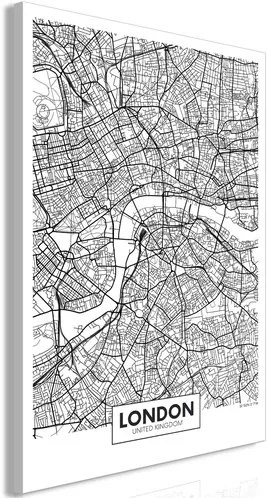 Πίνακας - Map of London (1 Part) Vertical - 40x60