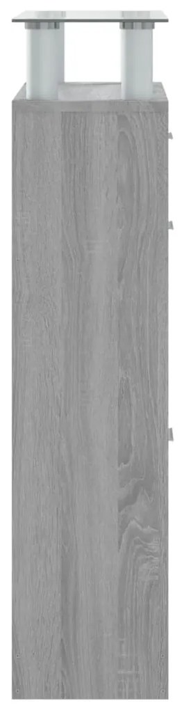 vidaXL Παπουτσοθήκη Γκρι Sonoma 63x24x104 εκ. από Επεξεργασμένο Ξύλο