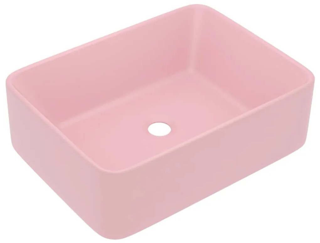 vidaXL Νιπτήρας Πολυτελής Ροζ Ματ 41 x 30 x 12 εκ. Κεραμικός