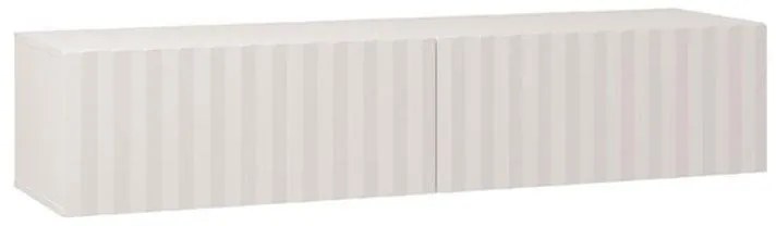 Έπιπλο τηλεόρασης Antibes 154 2K2V Κρεμαστό Λευκό - Λευκό Ματ 154x42x32 εκ. 154x42x32 εκ.