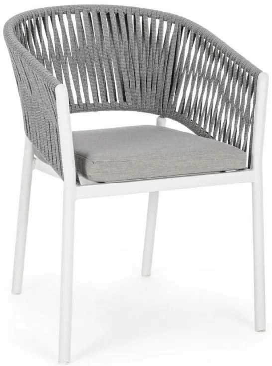 Καρέκλα Με Μπράτσα Florencia WG20 Ανοιχτό Γκρι 57x60x80εκ. - Γκρι