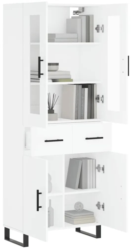 vidaXL Ντουλάπι Λευκό 69,5x34x180 εκ. από Επεξεργασμένο Ξύλο