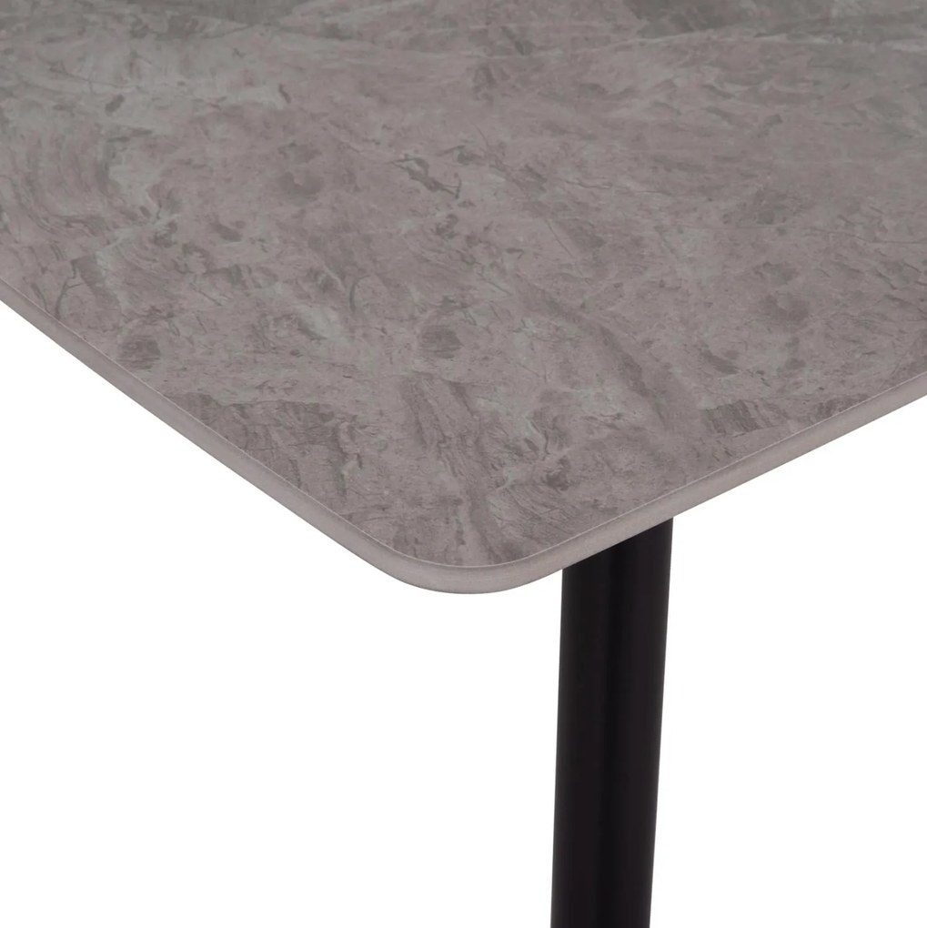 Τραπέζι RAVEN Κεραμικό TOP με Όψη Γκρί Μάρμαρο 140x80x74Υεκ. 140x80x74 εκ.