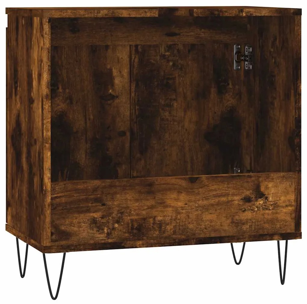 vidaXL Ντουλάπι Μπάνιου Καπνιστή Δρυς 58 x 33 x 60 εκ. Επεξεργ. Ξύλο