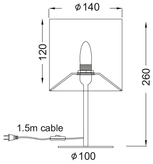 ΠΟΡΤΑΤΙΦ ΥΦΑΣΜΑ ΓΚΡΙ ΜΕ ΒΑΣΗ ΝΙΚΕΛ 1X40W E14 H28CM HARPY - 21W - 50W - MT3000GN