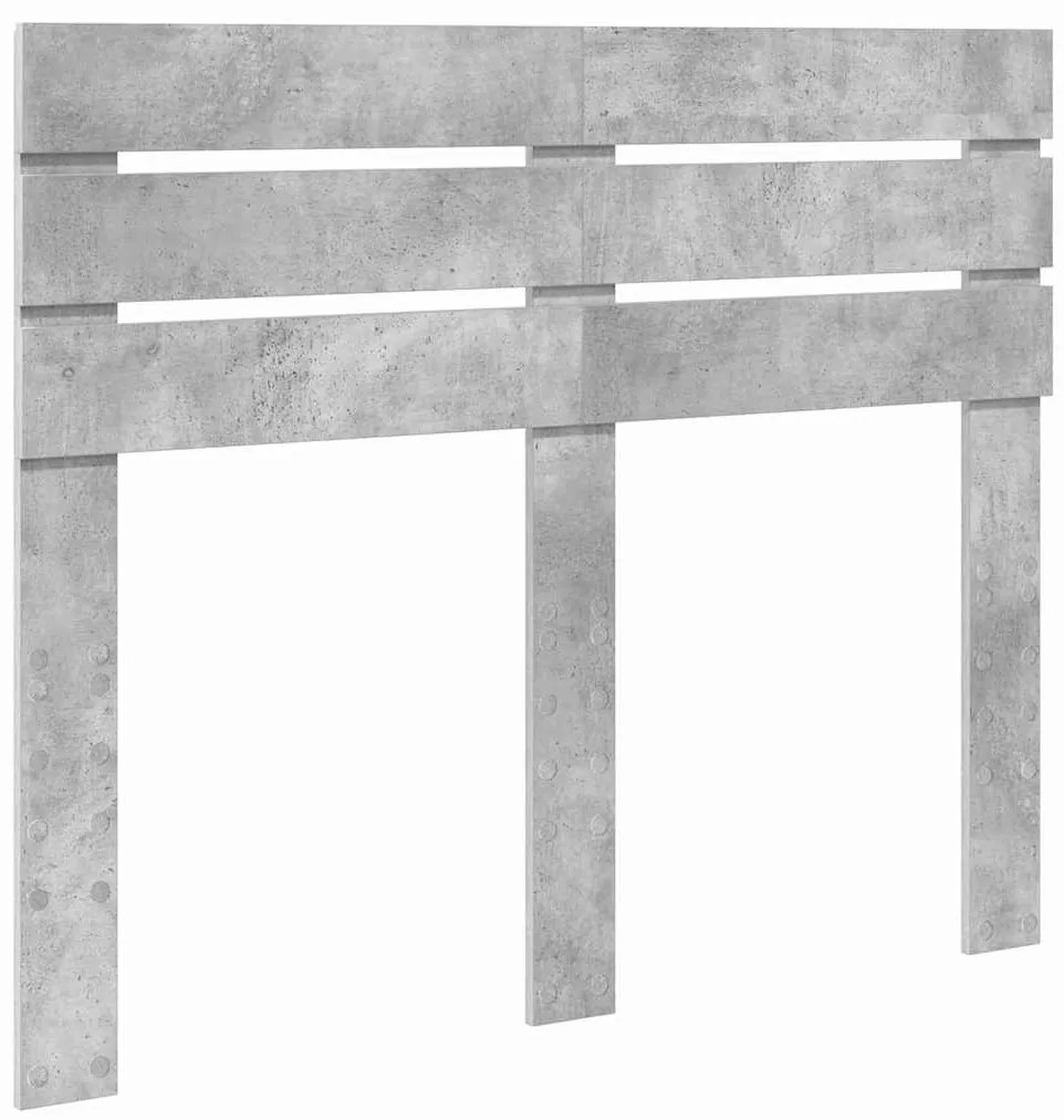 vidaXL Κεφαλάρι με κεφαλάρι Σκυρόδεμα Γκρι 120 cm Επεξεργασμένο ξύλο