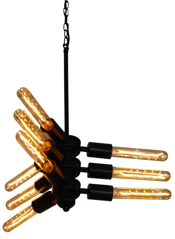 Φωτιστικό Οροφής Πολύφωτο Homelighting Helix 77-3202 Black
