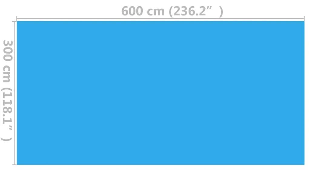 vidaXL Κάλυμμα Πισίνας Μπλε 600 x 300 εκ. από Πολυαιθυλένιο