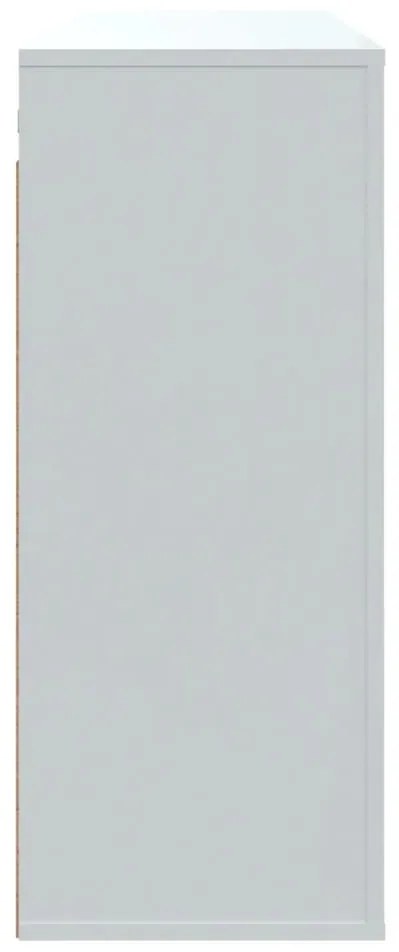 vidaXL Ντουλάπι Τοίχου Γυαλιστερό Λευκό 80x33x80 εκ.Επεξεργασμένο Ξύλο